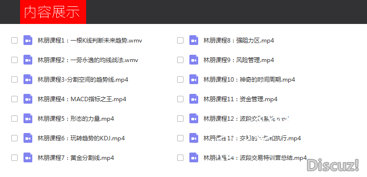 林朋期货培训视频教程14集 波段交易特训 含KDJ和MACD讲解